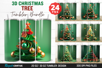 3D Christmas Tree Tumbler Bundle