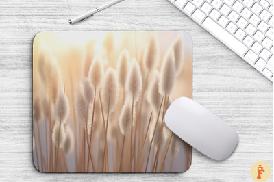 Beautiful White Pampas Grass Mouse Pad