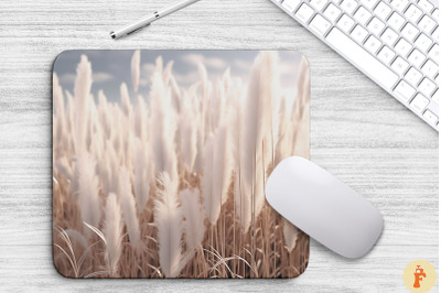 Beautiful White Pampas Grass Mouse Pad