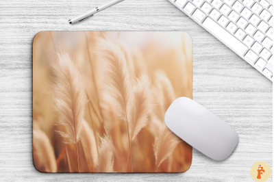 Beige Colours Pampas Grass Mouse Pad