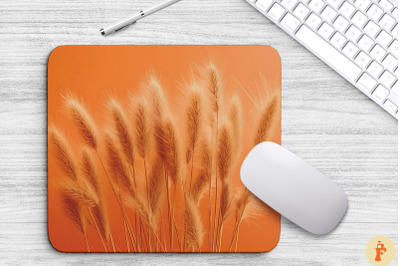 Pampas Grass On Soft Orange Background