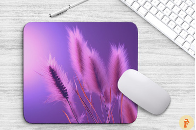 Pampas Grass On Soft Purple Background