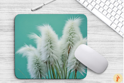 Pampas Grass On Turquoise Background