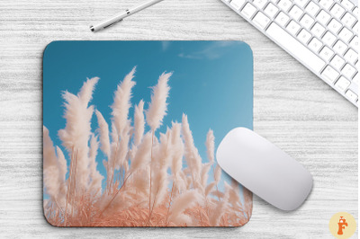 Pampas Grass Over The Blue Sky Mouse Pad