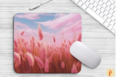 Dreamy Pink Grass That Blows In The Wind