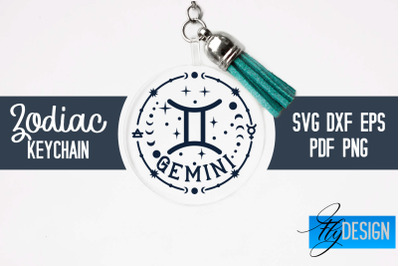 Zodiac Keychain Svg | Keychain Design | Astrology Svg