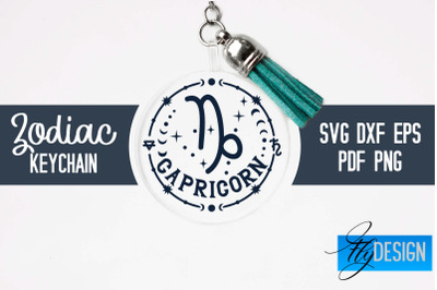 Zodiac Keychain Svg | Keychain Design | Astrology Svg