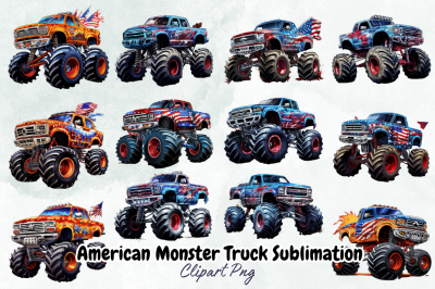 American Monster Truck Sublimation