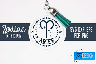 Zodiac Keychain Svg | Keychain Design | Astrology Svg