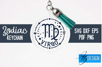 Zodiac Keychain Svg | Keychain Design | Astrology Svg