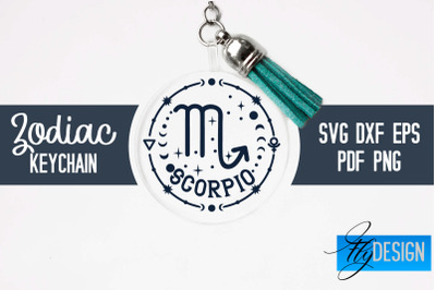 Zodiac Keychain Svg | Keychain Design | Astrology Svg