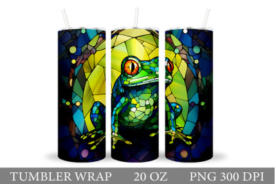 Frog Tumbler Wrap Design. Stained Glass Frog Tumbler Wrap