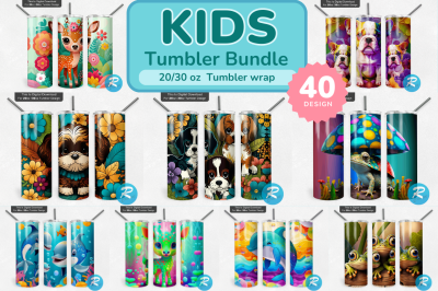 Kids Tumbler Png Bundle