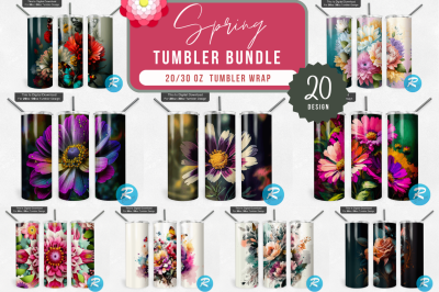 Spring And Flower Png Tumbler Bundle