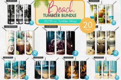 Beach Png Tumbler Bundle