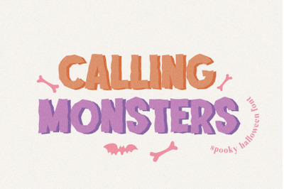 Calling Monsters Spooky Halloween Font