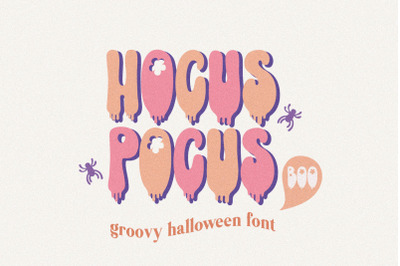 Hocus Pocus Boo Cute Groovy Halloween Font