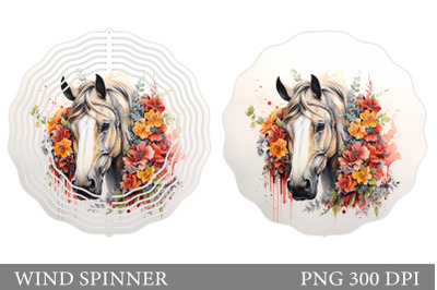 Horse Wind Spinner Design. Horse Watercolor Wind Spinner