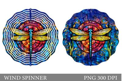 Stained Glass Dragonfly Spinner. Dragonfly Spinner Design