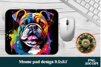 Rainbow dog mouse pad sublimation | Mouse pad wrap design