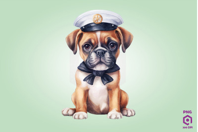 Sailor Boxer Dog Clipart