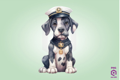 Sailor Great Dane Dog Clipart