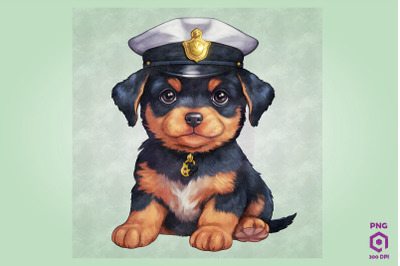 Sailor Rottweiler Dog Clipart