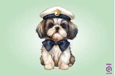 Sailor Shih Tzu Dog Clipart