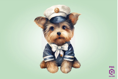 Sailor Yorkshire Terrier Dog Clipart