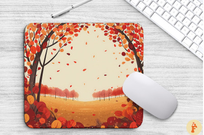 Autumn Forest Mouse Pad Design