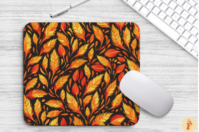 Autumn Leaves Patterns Mouse Pad Design