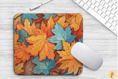 Autumn Leaves Patterns Mouse Pad Design