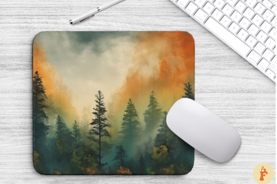 Dreamy Fall Trees Artwork Mouse Pad