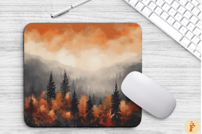 Dreamy Fall Trees Artwork Mouse Pad