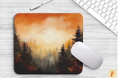 Dreamy Fall Trees Artwork Mouse Pad