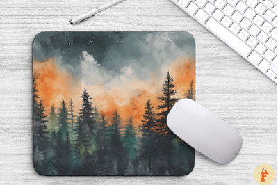 Dreamy Fall Trees Artwork Mouse Pad