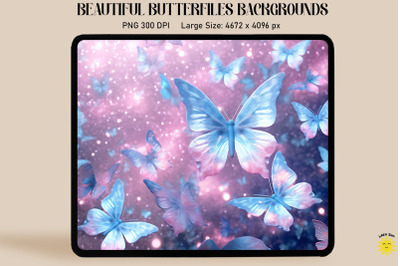 Lovely Pastel Butterflies Backgrounds