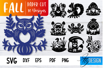 Fall Paper Cut SVG Design | Paper Cut Files