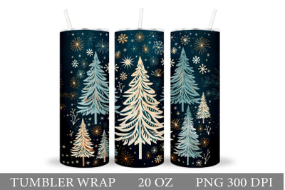 Christmas Tree Tumbler Design. Winter Tumbler Sublimation