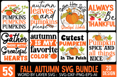 Fall &amp; Thanksgiving SVG ,Fall SVGDesign,Autumn SVG Cut File
