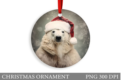 Winter Bear Christmas Ornament Sublimation