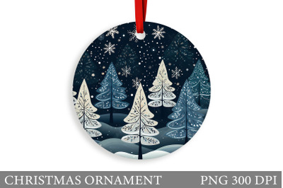 Christmas Tree Christmas Ornament. Winter Ornament Design