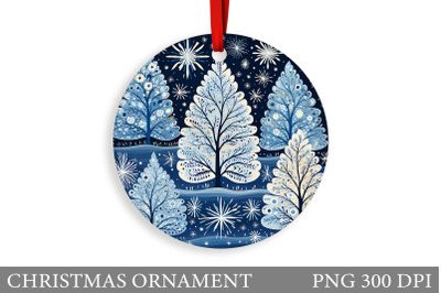 Winter Christmas Tree Christmas Ornament Sublimation