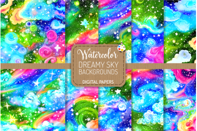 Dreamy Sky Background Papers Set 2