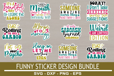 Funny Sticker Design bundle