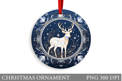 Deer Christmas Ornament Design. Reindeer Christmas Ornament