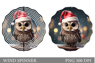 Christmas Owl Wind Spinner. 3D Owl Wind Spinner Design