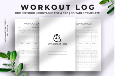 Workout Log Kdp Interior