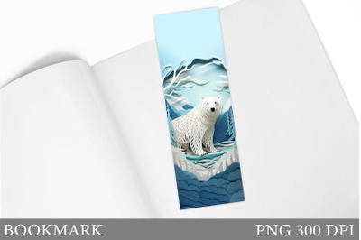 Polar Bear Bookmark Design. Bear Bookmark Sublimation