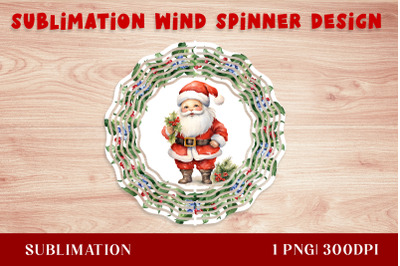 Santa Claus Wind Spinner sublimation PNG